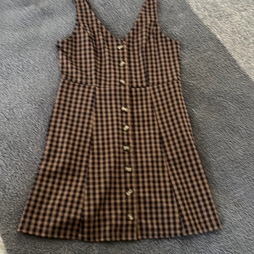 American Eagle Plaid Dress Jumper Size M